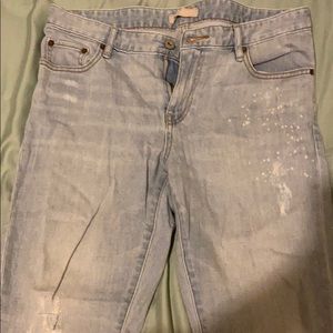 Uniqlo acid washed boyfriend jeans